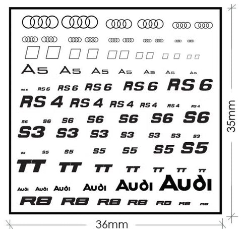 ズームオン ZD025 1/24 - 1/43 アウディ ロゴ メタルステッカー