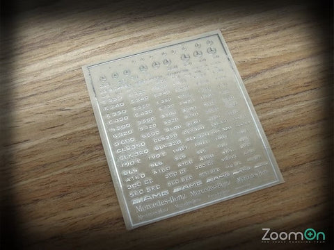 ズームオン ZD027 1/24 - 1/43 メルセデスベンツ ロゴ メタルステッカー