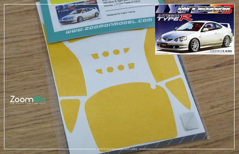ズームオン ZD061 1/24 ウインドー・ライト 塗装マスキング- ホンダ インテグラ Type-R DC5