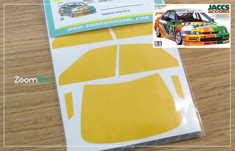 ズームオン ZD084 1/24 ウインドー・ライト 塗装マスキング- ホンダ アコード Jaccs