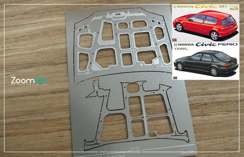 ズームオン ZD139 1/24 ホンダ シビック EG ボンネットフード ストラクチャー
