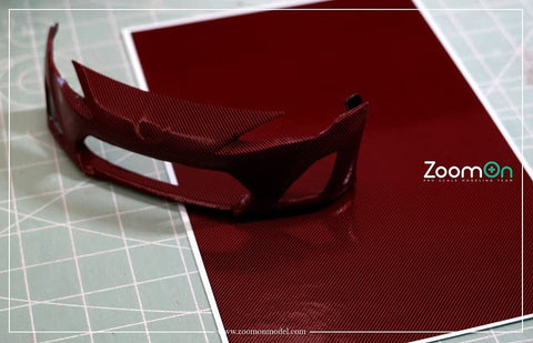 ズームオン ZD171 レッドカーボンファイバーデカール
