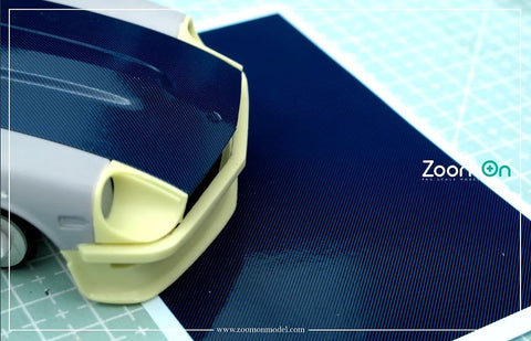 ズームオン ZD176 1/18 - 1/25 ブルーカーボンファイバーデカール -綾織り-
