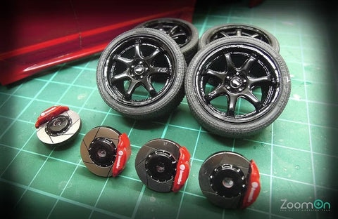 ズームオン ZR002 1/24 18インチ 無限 GP ホイールセット