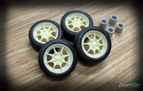 ズームオン ZR004 1/24 16インチ 無限 MF-8 ホイールセット