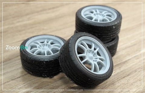ズームオン ZR005 1/24 17インチ 無限 MF-10 ホイールセット