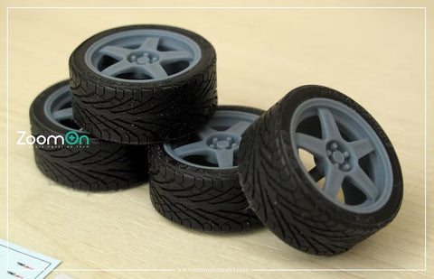 ズームオン ZR020 1/24 16インチ TRD T3 Sport ホイールセット