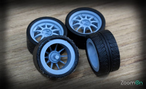 ズームオン ZR027 1/24 17インチ エンケイ ES ターマック レーシングホイールセット