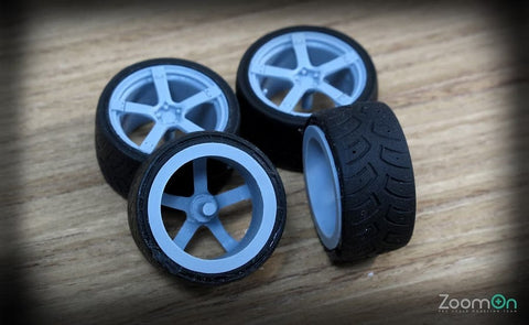 ズームオン ZR028 1/24 18インチ プロドライブ GC-07 ホイールセット