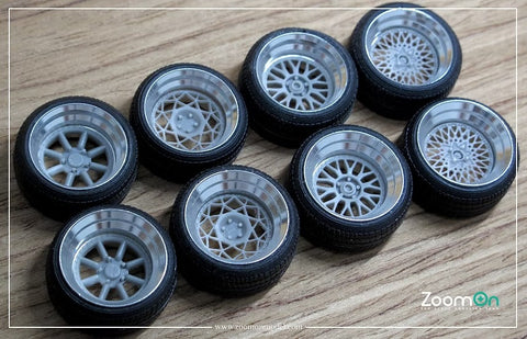 ズームオン ZR039 1/24 15インチ SSR フォーミュラメッシュ ホイールセット