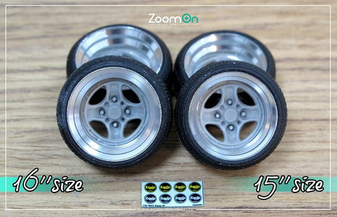 ズームオン ZR043 1/24 15インチ ワーク エクイップ 40 ホイールセット