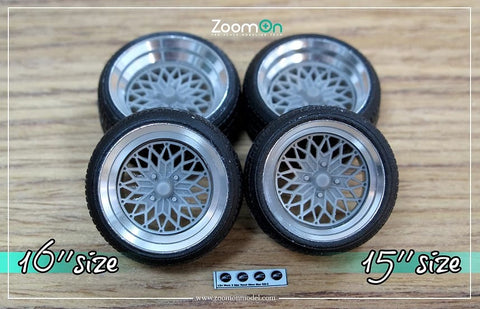 ズームオン ZR044 1/24 15インチ Star Road グロースター ホイールセット