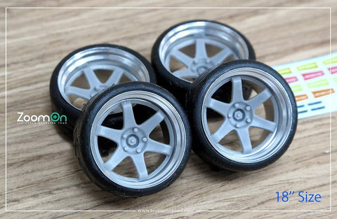 ズームオン ZR045 1/24 15インチ レイズ ボルク レーシングTE37SL
