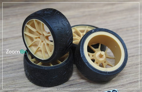 ズームオン ZR049 1/24 17インチ レイズ ボルク レーシングG025 ホイールセット