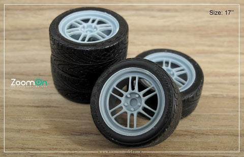 ズームオン ZR057 1/24 15インチ エンケイ RPF1 ホイールセット