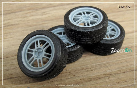 ズームオン ZR057 1/24 17インチ エンケイ RPF1 ホイールセット
