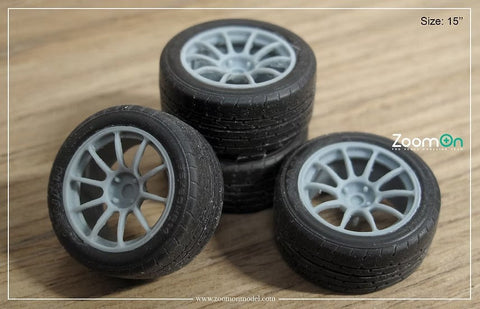 ズームオン ZR059 1/24 19インチ レイズ ZE40 ホイールセット