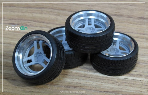 ズームオン ZR068 1/24 17インチ アドバン スーパー レーシングv2 ホイールセット