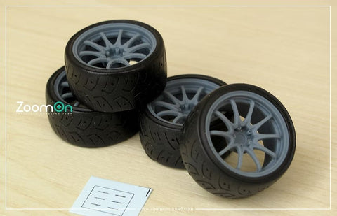 ズームオン ZR082 1/24 17インチ レイズ CE28N ホイールセット