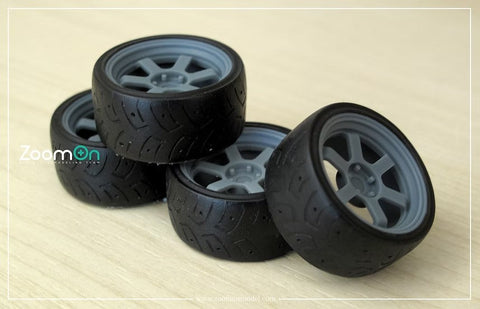 ズームオン ZR087 1/24 19インチ レイズ TE37V Mark II ホイールセット
