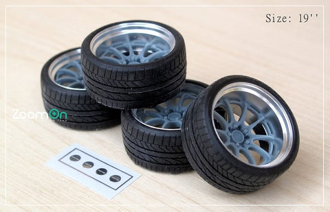 ズームオン ZR122 1/24 18インチ レイズ ボルク レーシング GT-N ホイールセット
