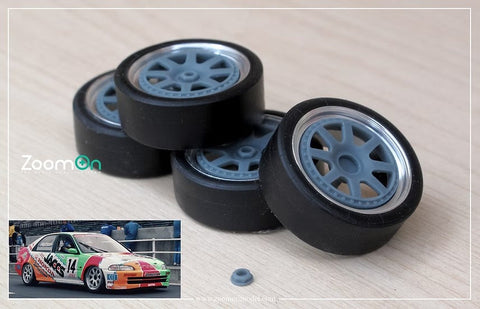ズームオン ZR124 1/24 18インチ エンケイ JTCC シビック ホイールセット