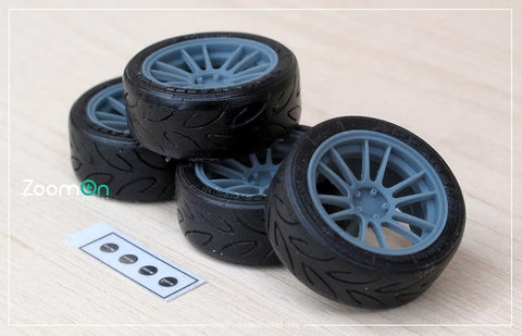 ズームオン ZR126  1/24 20インチ エンケイGTC01RR ホイールセット