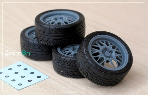 ズームオン ZR133  1/24 17インチ 日産・スカイラインGT-R R32 V-Spec II ホイールセット