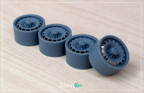 ズームオン ZR151 1/24 14'' メルセデスベンツ クラシック OEM 79-84' リムセット(タミヤ用)